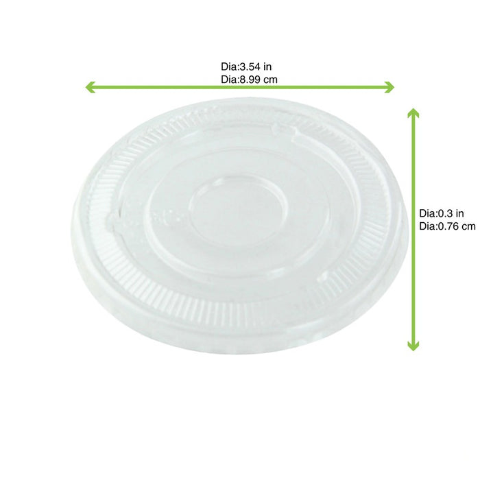 Couvercle plat transparent en plastique PET H10mm