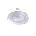 Couvercle plat transparent en plastique PET H9mm
