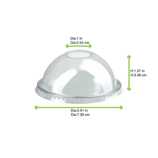 Couvercle dôme transparent en plastique PET H35mm