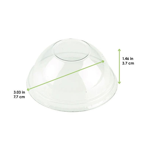 Couvercle dôme transparent en plastique PET H37mm
