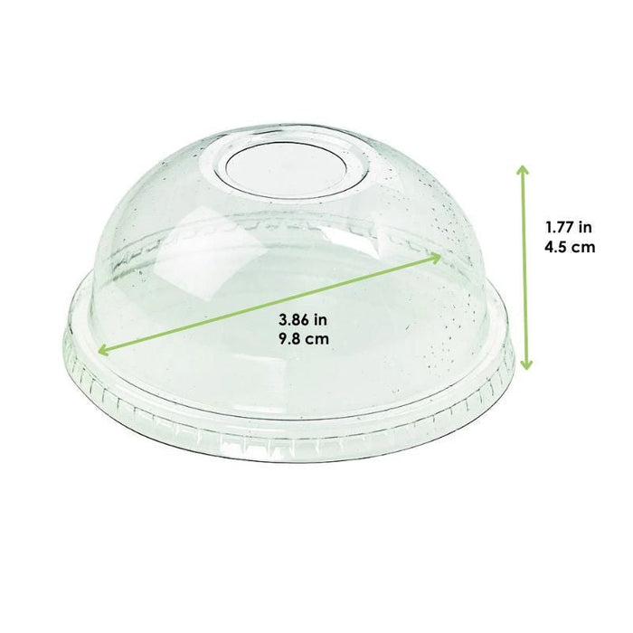 Couvercle PET transparent dôme avec trou H45mm