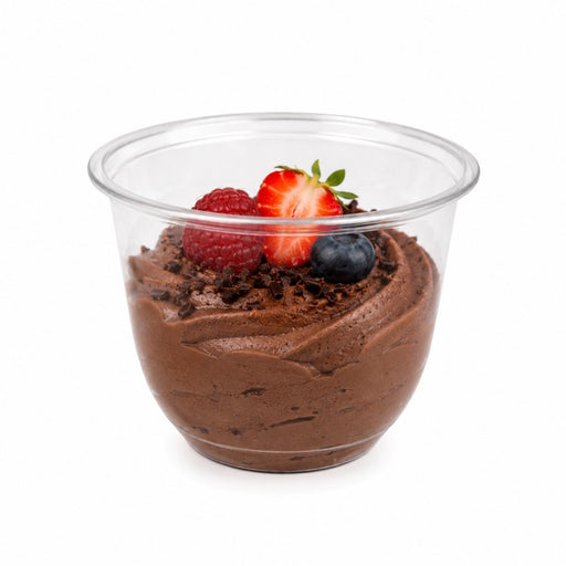 Pot à dessert en plastique PET transparent H65mm 270ml