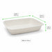 Barquette scellable pulpe laminée PLA "gastronorme" 1/2 325x265mm H52mm 3000ml