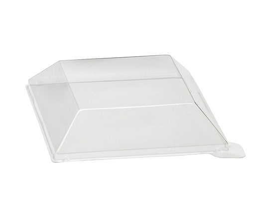 Couvercle dôme transparent en plastique PET pour mise en bouche Klarity 130x130mm H30mm