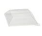 Couvercle dôme transparent en plastique PET pour mise en bouche Klarity 130x130mm H30mm