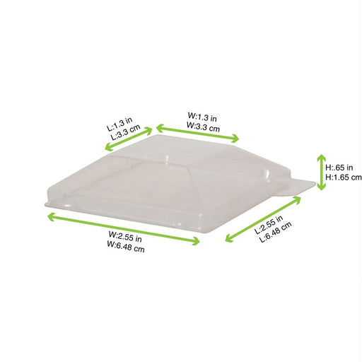 Couvercle PET "Klarity" 65x65mm