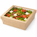 Boîte "Kray" carrée carton brun avec couvercle à fenêtre 265x265mm H50mm 3000ml