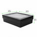 Boîte "Kray" carrée carton brun avec couvercle à fenêtre 200x200mm H65mm