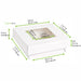 Boite "Kray" carrée carton blanc avec couvercle à fenêtre 135x135mm H50mm 700ml