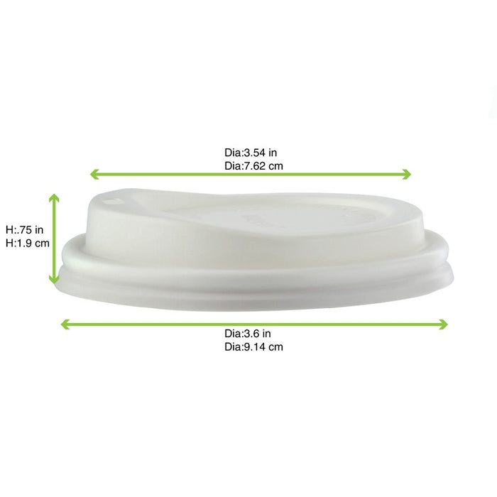Couvercle dôme blanc avec bec verseur en plastique PLA H19mm