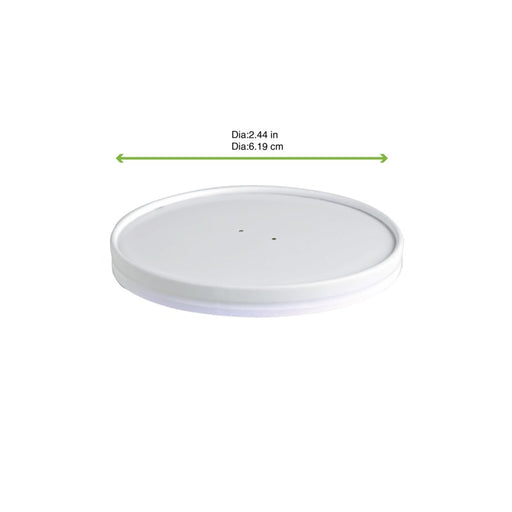 Couvercle plat blanc en carton sans matière plastique, Waterbased H10mm