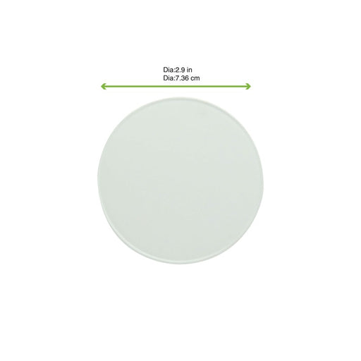 Couvercle plat blanc en carton sans matière plastique, Waterbased H12mm