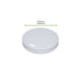 Couvercle plat blanc en carton sans matière plastique, Waterbased H10mm