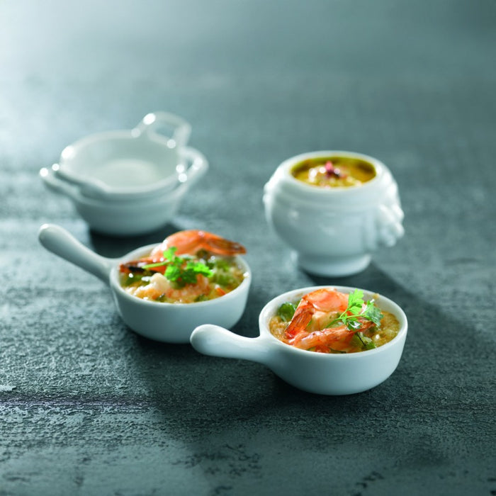 Mini plat en porcelaine blanc 78x48mm H15mm