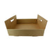 Plateau en carton kraft brun avec poignées 320x320mm H74mm