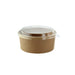 Saladier rond kraft "Buckaty" et couvercle PET H50mm 550ml