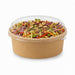Saladier rond kraft "Buckaty" et couvercle PET H50mm 550ml