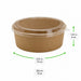 Saladier rond kraft "Buckaty" et couvercle PET H50mm 550ml