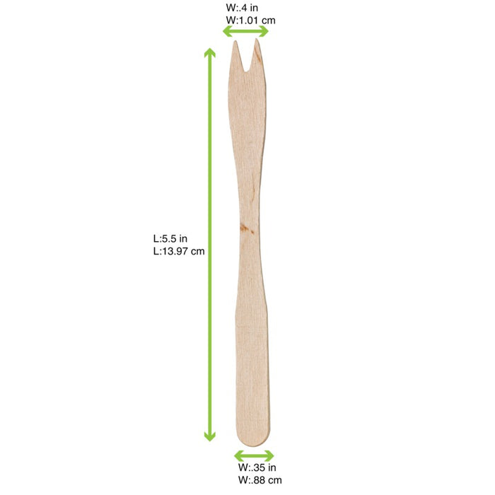 Pique à frite en bois 10mm H140mm
