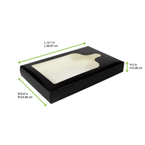 Boîte avec fenêtre en pet pour planche 400x250mm H50mm