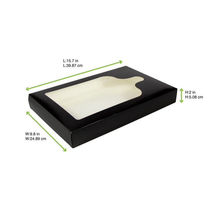 Boîte avec fenêtre en pet pour planche 400x250mm H50mm