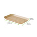 Plateau decor bois clair laminé 185x105mm H12mm