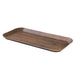 Plateau decor bois foncé laminé 265x130mm H14mm