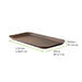 Plateau decor bois foncé laminé 265x130mm H14mm