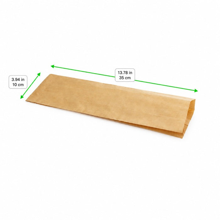 Sac sandwich papier brun 100x40mm H350mm