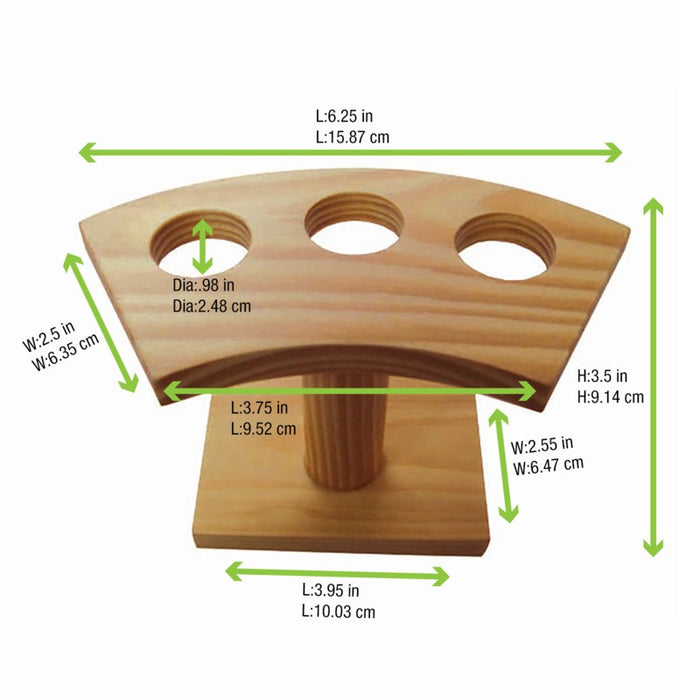 Support bambou pour cônes 3 trous 160x75mm H90mm