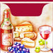 Serviette ouate bordeaux 1 pli 330x330mm