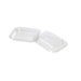 Saladier plastique PET carré transparent avec couvercle 195x195mm H30mm 500ml