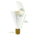 Cône snack refermable carton blanc 90x90mm H190mm