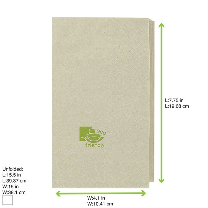 Serviette papier écrue 2 plis 400x400mm