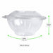 Saladier rond transparent PET avec couvercle attaché H60mm 750ml
