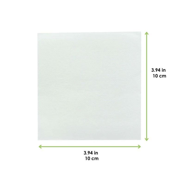 Serviette micropoint blanche 2 plis 200x200mm