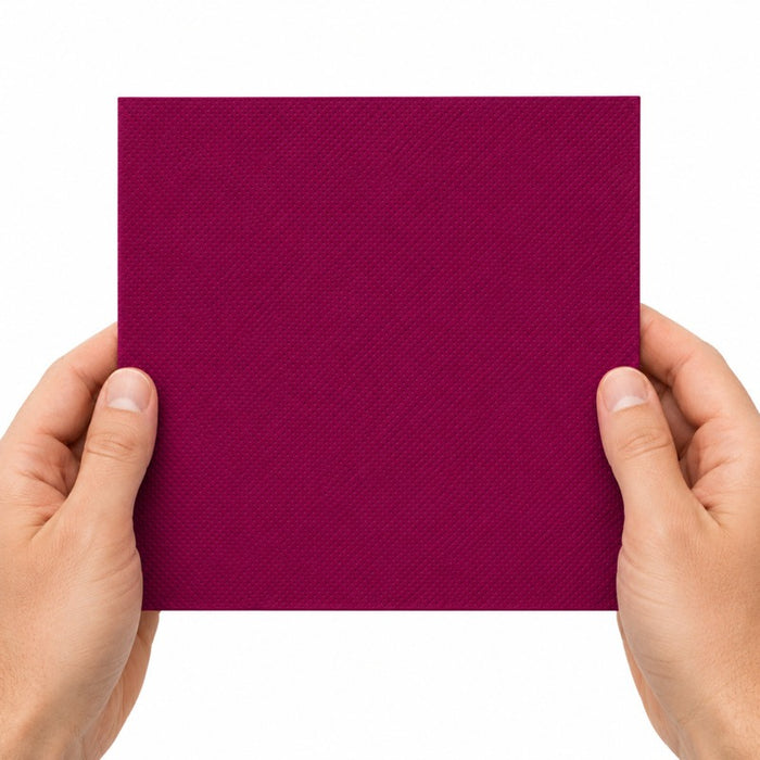 Serviette micro point bordeaux 2 plis 380x380mm