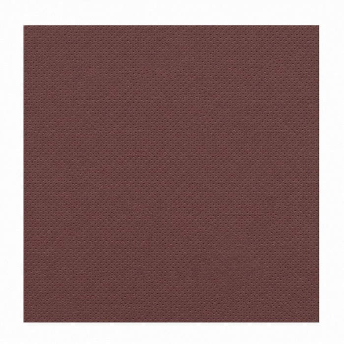 Serviette micro point marron 2 plis 380x380mm