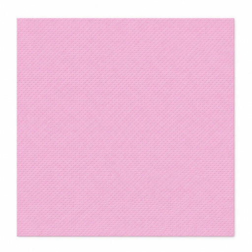 Serviette micro point rose 2 plis 380x380mm
