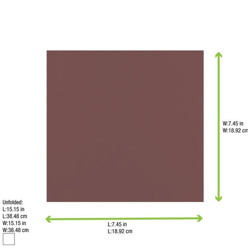 Serviette micro point marron 2 plis 380x380mm