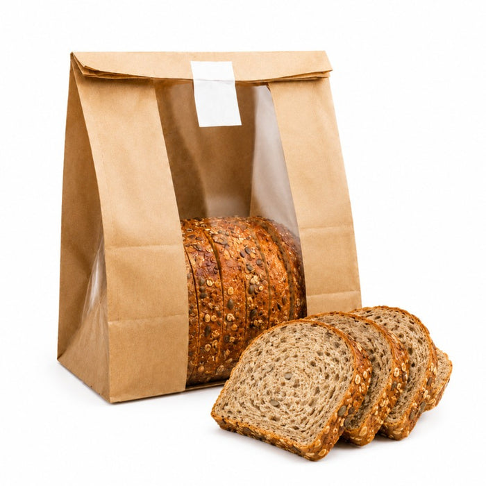 Sac SOS papier kraft brun avec fenêtre 180x110mm H265mm