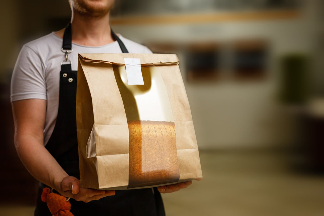 Sac SOS papier kraft brun avec fenêtre 225x120mm H375mm