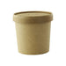 Pot carton brun chaud et froid avec couvercle carton H85mm 350ml