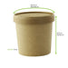 Pot carton brun chaud et froid avec couvercle carton H85mm 350ml