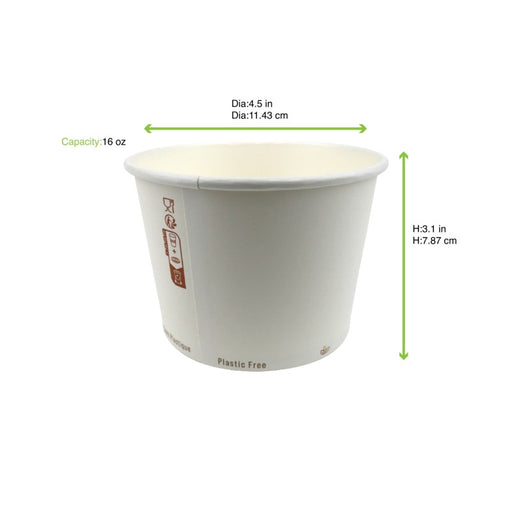 Pot à soupe carton blanc H80mm 470ml