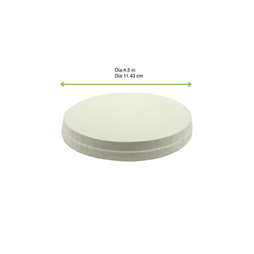 Couvercle blanc en carton sans plastique