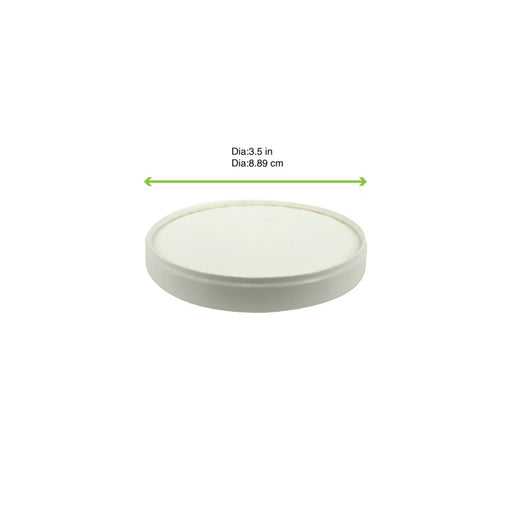 Couvercle blanc en carton sans plastique H14mm