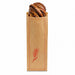 Sac à pain papier kraft brun décor rouge 180x70mm H610mm