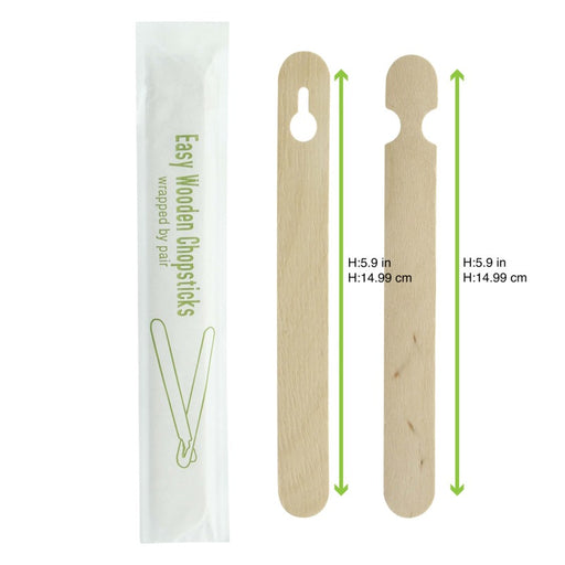 Baguette bois pour débutant emballée par paire H150mm
