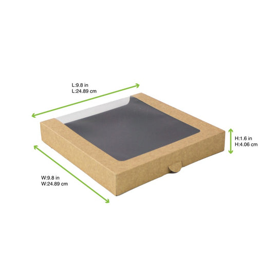 Boîte sushi avec fenêtre antibuée pour 40-60 pieces 250x250mm H40mm